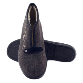 Zapatillas de mujer con aislamiento Befado 031d027 marrón gris 3