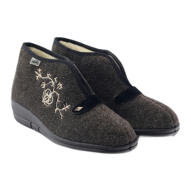 Zapatillas de mujer con aislamiento Befado 031d027 marrón gris 4