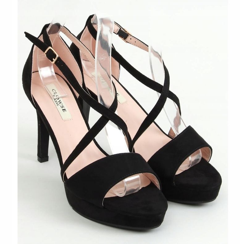 Negro 9R31 Sandalias con plataforma negras 1