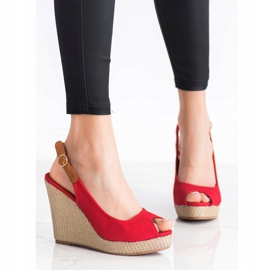 Goodin Sandalias de tacón rojo 3