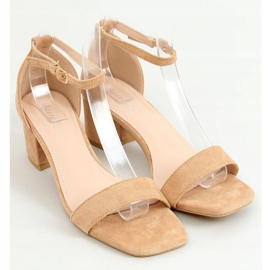 Sandalias de tacón camel X503-21SA-2 Camel beige marrón 3