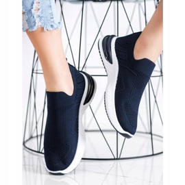SHELOVET Zapatillas slip-on caladas azul marino azul 3