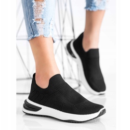 SHELOVET Zapatillas slip-on caladas negro 2