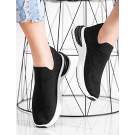 SHELOVET Zapatillas slip-on caladas negro 3