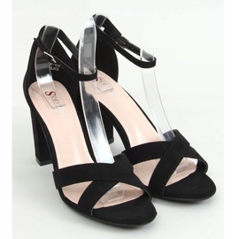Sandalias de tacón negras NF-63P Black negro 1