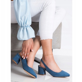 Goodin Zapatos sin cordones con talón expuesto azul 1