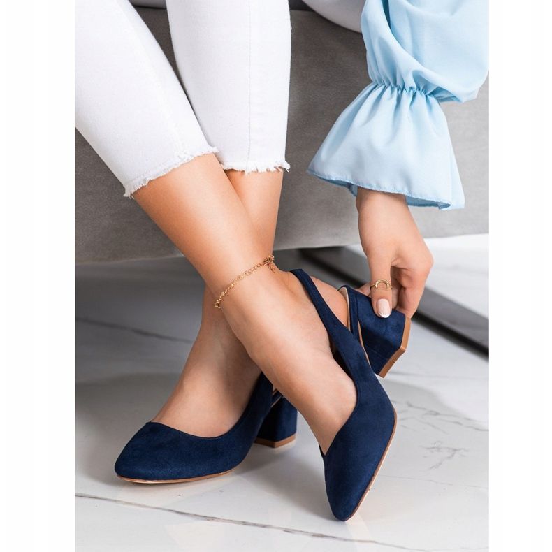 Goodin Zapatos sin cordones con talón expuesto azul marino azul 1