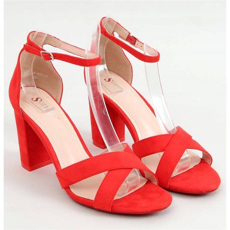 Sandalias rojas de tacón NF-63P Red rojo 1 Sandalias rojas de tacón NF-63P Red rojo 1