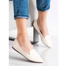 Seastar Bailarinas de moda con cuero ecológico beige 2