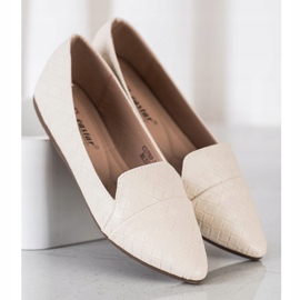 Seastar Bailarinas de moda con cuero ecológico beige 3