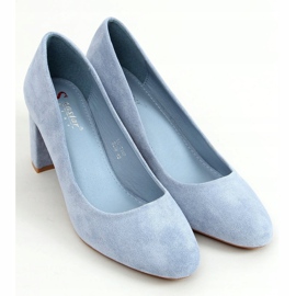 Zapato de salón punta redonda azul LL-239P Azul 1