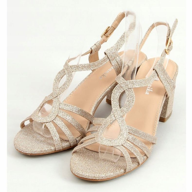 Sandalias de tacón dorado A3083 Gold 1 Sandalias de tacón dorado A3083 Gold 1