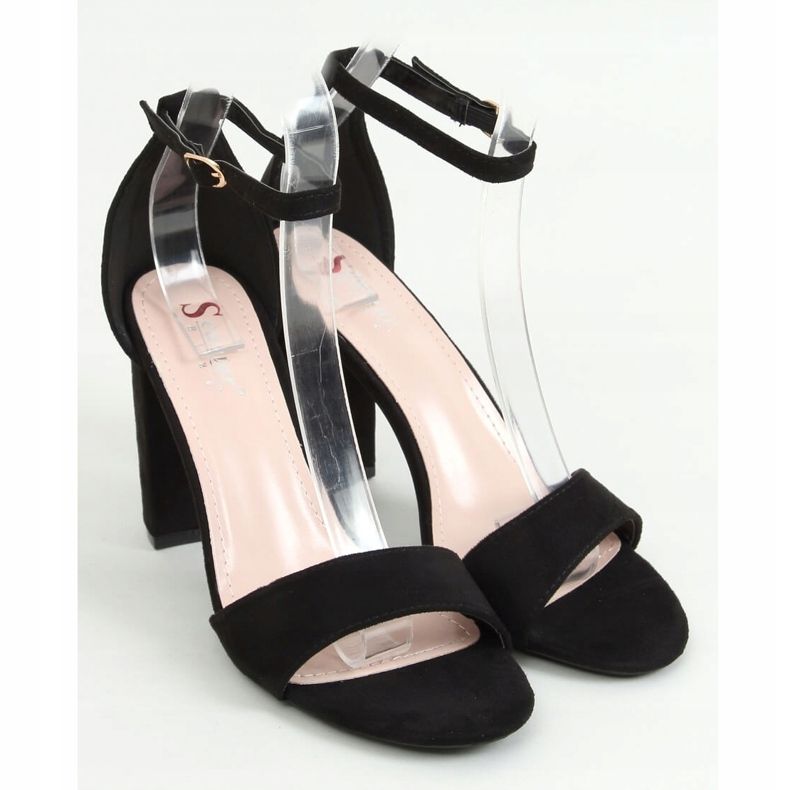 Sandalias negras en el poste TU132P Negro 1 Sandalias negras en el poste TU132P Negro 1