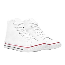 Deportivas blancas mujer Gampa tobillo blanco 1