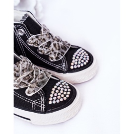 Zapatillas deportivas infantiles Black Smile con circonita cúbica negro 1