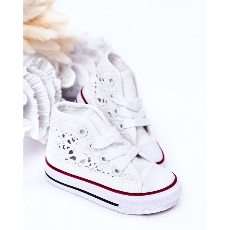 Zapatillas altas para niños con cordones Roly-Poly blanco 1 Zapatillas altas para niños con cordones Roly-Poly blanco 1