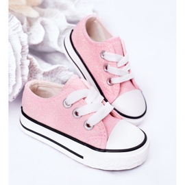 Zapatillas de niños con purpurina rosa Bling-Bling rosado 6