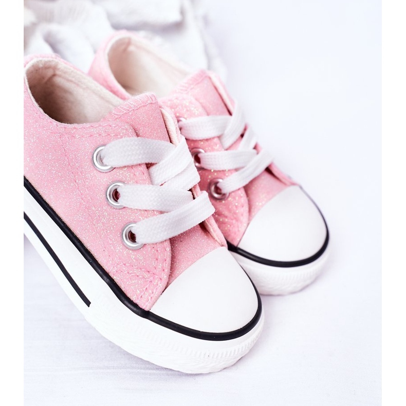 Zapatillas de niños con purpurina rosa Bling-Bling rosado 2