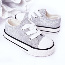 Zapatillas de niños plateadas con purpurina Bling-Bling plata 5