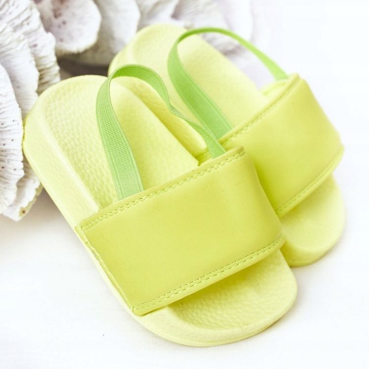 FR1 Zapatilla infantil de goma lima lima nadador verde 2