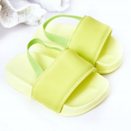 FR1 Zapatilla infantil de goma lima lima nadador verde 1