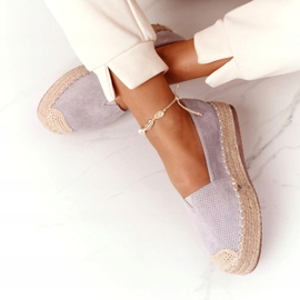 Alpargatas On The Straw Platform BL1922 Grey Highway gris 3