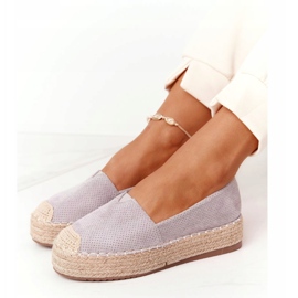 Alpargatas On The Straw Platform BL1922 Grey Highway gris 1