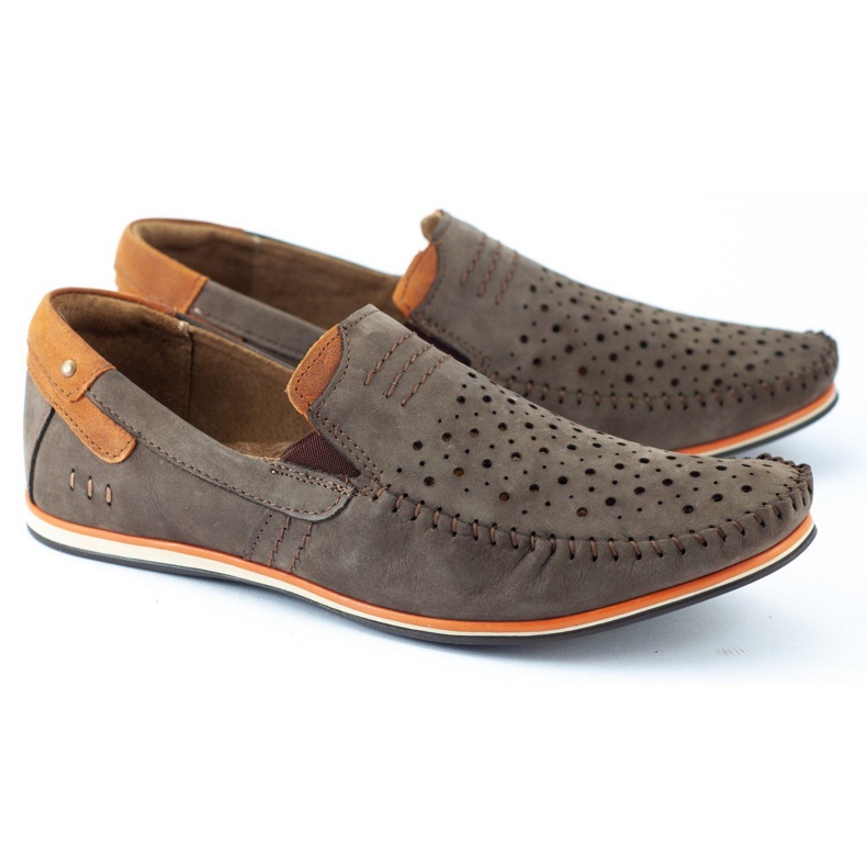 KOMODO Zapatos de hombre mocasines 876 verano marrón naranja 2