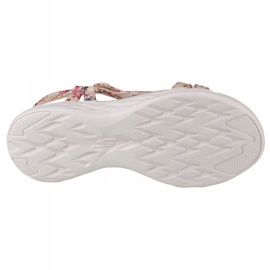 Skechers On The Go 600 Fleur W 140018-NTMT Sandalias beige rojo violeta rosado 3