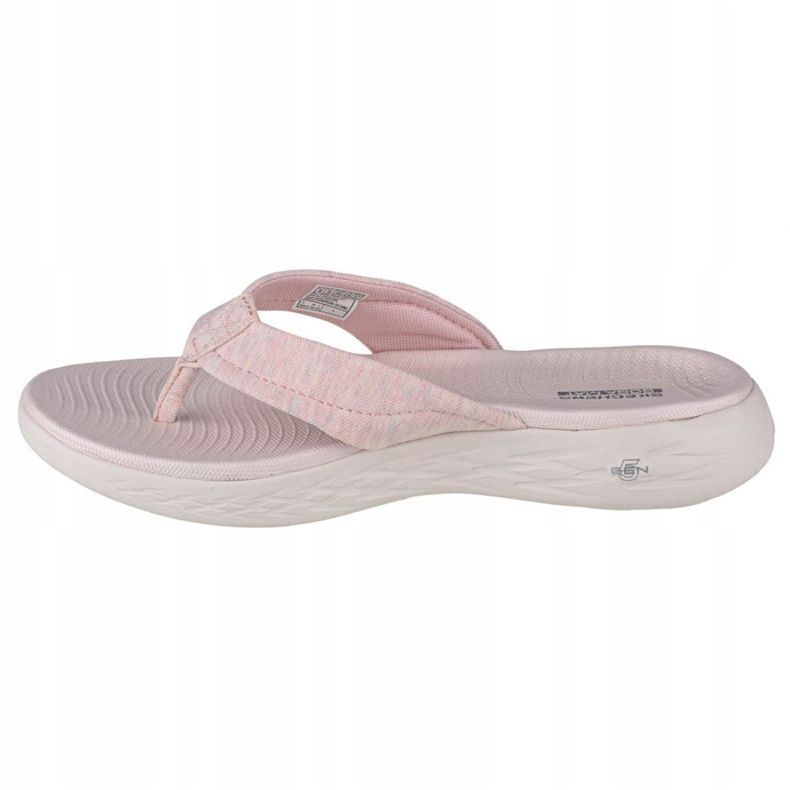 Chanclas Skechers On the Go 600-Sunbathe W 140000-LTPK negro rosado 1