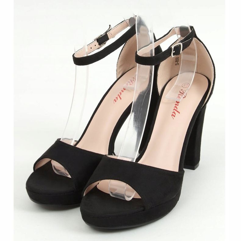 Black S-850 Sandalias negras con plataforma negro 1