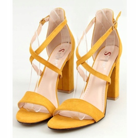 Sandalias en el poste miel GG-88P Amarillo 1 Sandalias en el poste miel GG-88P Amarillo 1