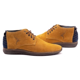 Olivier Botas de piel para hombre 7018 rojo amarillo 5