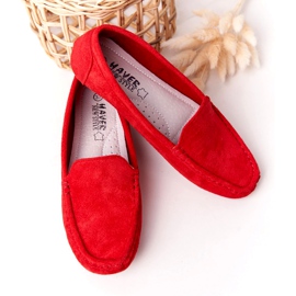 PH1 Mocasines de ante rojo San Marino de mujer 5
