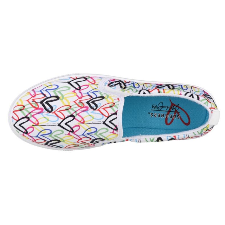 Skechers Poppy Drippin Love W 155503-WMLT blanco negro azul rosado multicolor verde amarillo 2