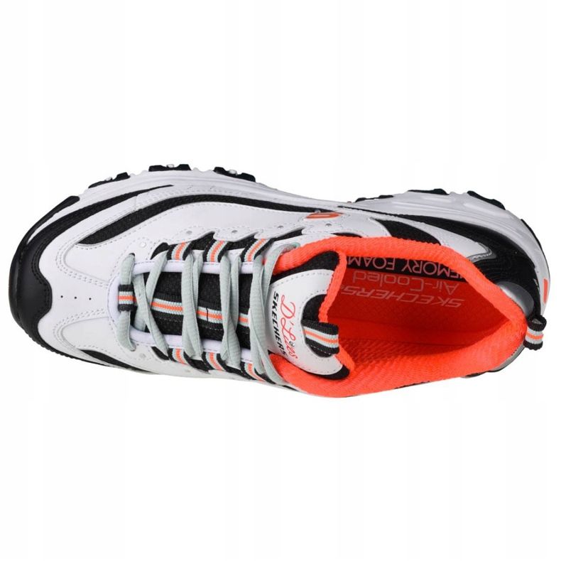 Skechers D'Lites Big Fan W 88888422-WBO blanco negro naranja 2