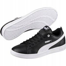 Zapatillas de mujeres Puma Smash Wns v2 L negras 365208 02 blanco negro 3