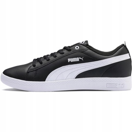Zapatillas de mujeres Puma Smash Wns v2 L negras 365208 02 blanco negro 2