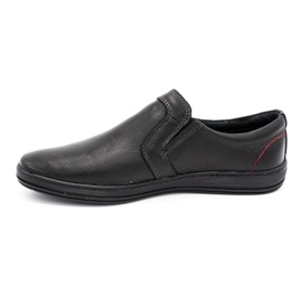 Olivier Mocasines para hombre de piel 708MP negro 1