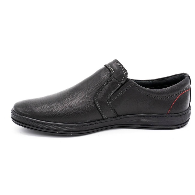 Olivier Mocasines para hombre de piel 708MP negro 1
