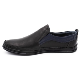 Olivier Mocasines de piel para hombre 715MP negro 1