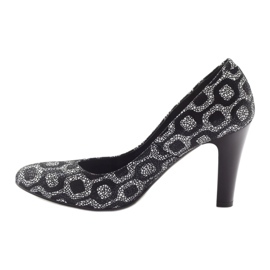 Espinto Bombas en un talón negro / blanco 2
