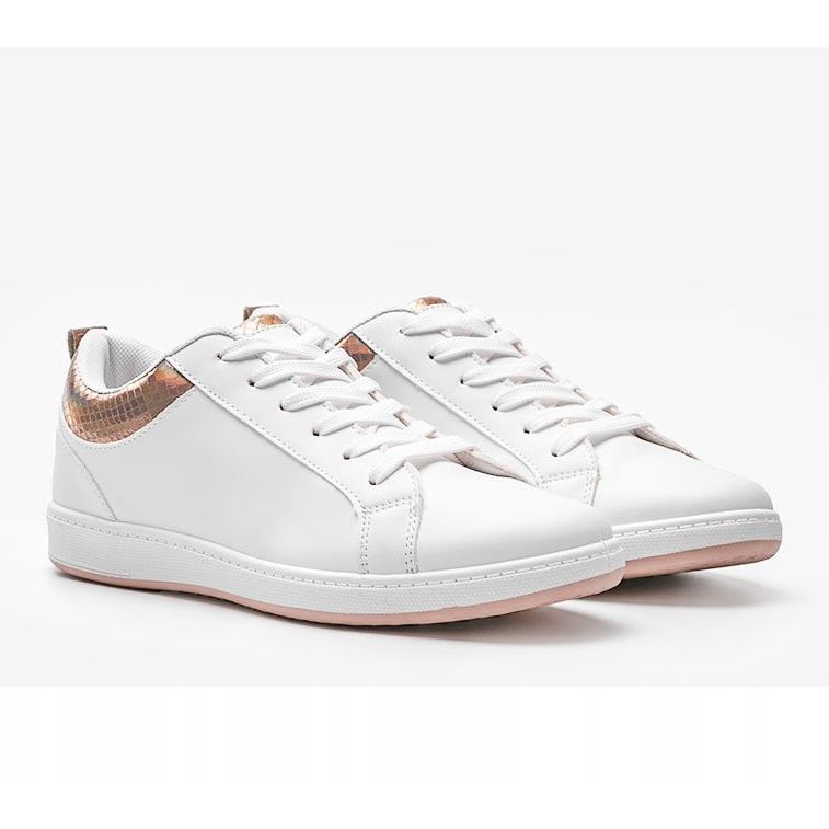 Zapatillas deportivas Madalynn holográficas en blanco y dorado 1