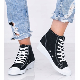 Zapatillas negras hasta los tobillos en la cuña Marine negro 1 Zapatillas negras hasta los tobillos en la cuña Marine negro 1