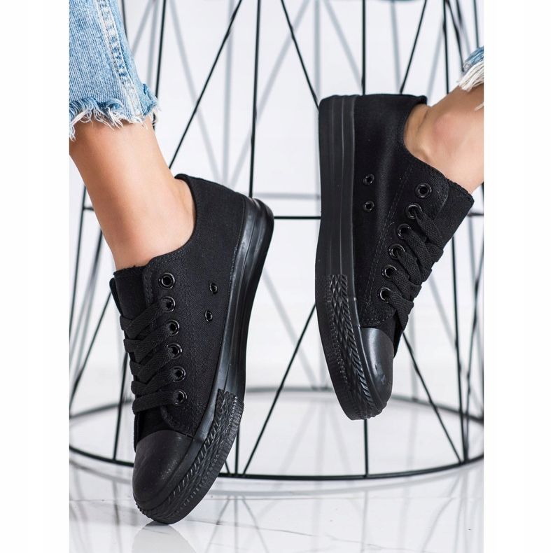 SHELOVET Zapatillas deportivas negras negro 1