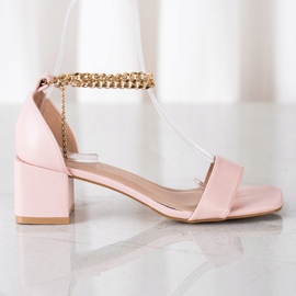 Seastar Sandalias Con Cadena Decorativa rosado 2