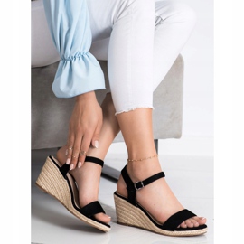 Sandalias Clásicas Con Cuña VINCEZA negro 3
