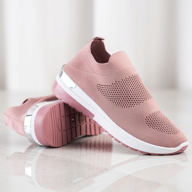 SHELOVET Zapatillas sin cordones rosado 1