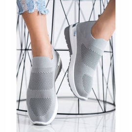 SHELOVET Zapatillas sin cordones gris 2