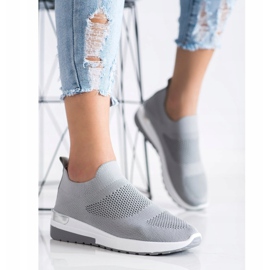 SHELOVET Zapatillas sin cordones gris 3